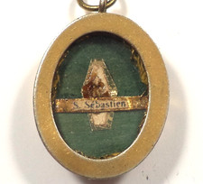 ANCIEN RELIQUAIRE AVEC RELIQUE DE SAINT SEBASTIEN - RARE RELIQUARY