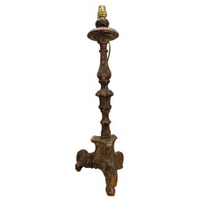 Pique cierge en bois époque