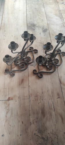 Paire chandeliers fer - chandeliers,