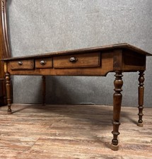 Grande table ou bureau époque Louis Philippe en bois massif vers 1830