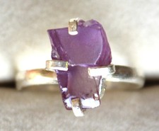 Alexandrite Brute Pourpre Rose de 11,85 ct - Bague Argent 925 - Certificat AGI