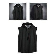 (Noir L) Hommes Sans Manches