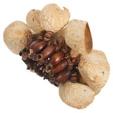  Bracelet en Coquilles de Noix Africaines - Instrument de Musique Tambourin à