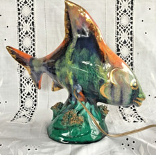 Vallauris, lampe veilleuse poisson, fonctionnelle, bon état général.