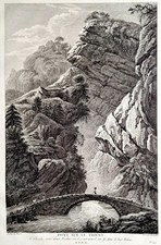Gravure de Helman, Suisse, vue