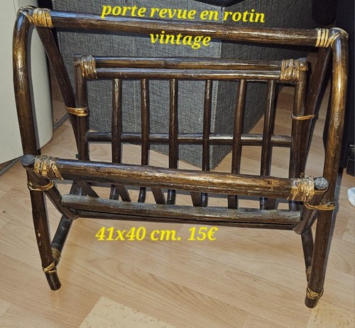 Porte revue ancien en rotin - porte,