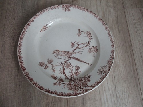 Plat rond ancien faïence - rond,