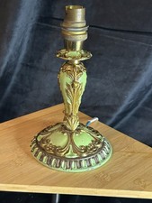 Italie - Lampe en bronze patiné vert et doré - Style Baroque - 1960 - Louis XV