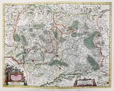 Lorraine Lothringen Nancy Metz Toul Carte Gravure Map Janssonius 1680