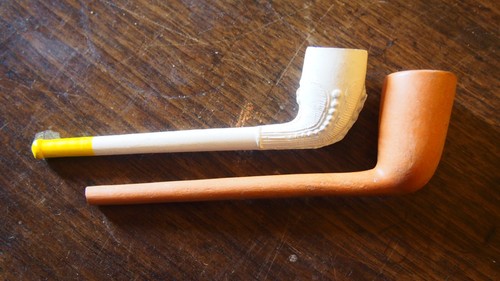 Lot pipes terre - lot, cuite