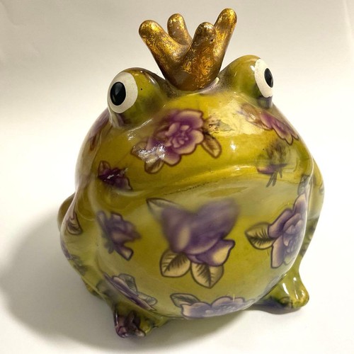 Tirelire couronne grenouille