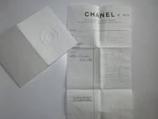 Authentique Facture de Sac CHANEL  Daté de 2001