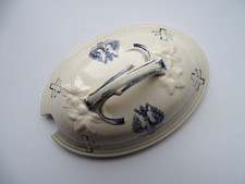 Couvercle de sauciere faience KG Lunéville Croix Lorraine Eugenie Impératrice