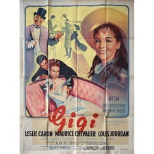 GIGI French Movie Poster  - 47x63 in. - 1958 - Vincente Minnelli, Leslie Caron