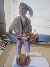 santon S. JOUGLAS.. 30 CM _ homme aux gousses d'ail