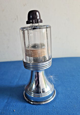 COLLECTOR ANCIEN MOUTARDIER A POUSSOIR COMPLET EN VERRE METAL CHROME ET BAKELITE