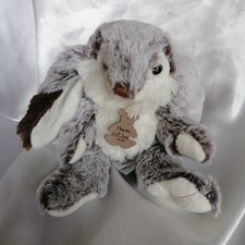 Doudou lapin fourrure chinée gris/marron, Histoire d'ours