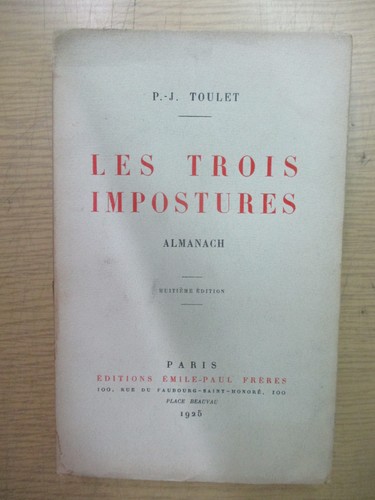Toulet les trois impostures - "les,
