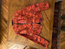 vêtement de luxe tailleur  jupe vintage Kenzo habillé imprimé rouge état neuf