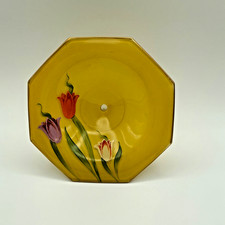 7.25" Vintage Yellow Art Deco