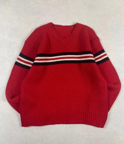 Pull col neck rouge - v,