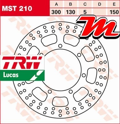Disque frein avant trw - disque,