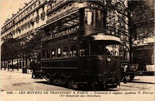 CPA PARIS Tramway a vapeur