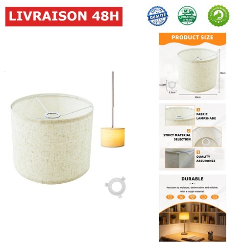 Abat jour tissu amovible - en,