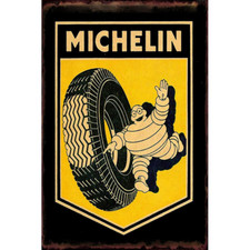 Plaque métal plate 20 x 30 cm : Michelin bibendum services