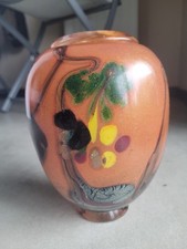 vase Robert Pierini 1988 numéroté 0/5 verre soufflé parfait état 