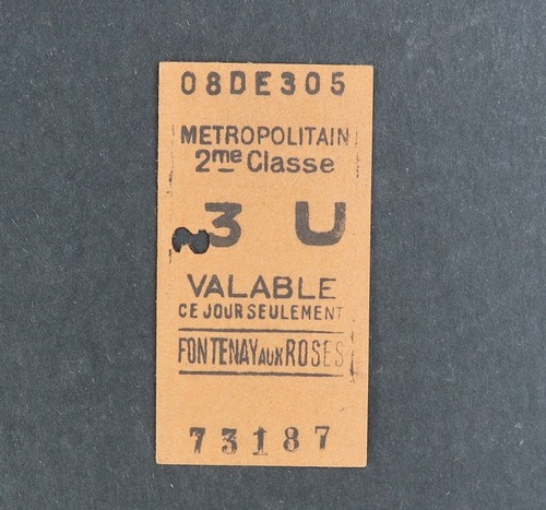 Ancien ticket paris métro - ancien,