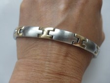 bracelet homme acier inoxydable 21cm la.8mm 37g tbé