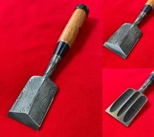 Couette ciseau japonais Shinogi nomi 鎬鑿 42mm Mokume Blue Steel#2 羽生康