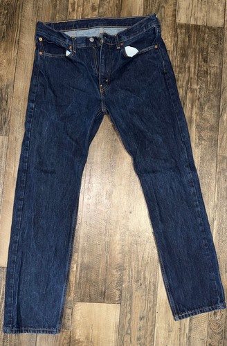 Levi dark blue denim jeans - denim,