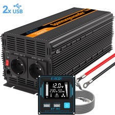 EDECOA Convertisseur 12V 220V 230V Onduleur 3000W ET-RC Télécommande