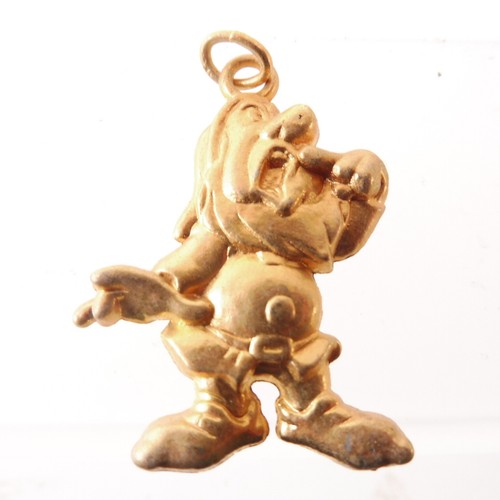 Fève métal doré pendentif - *,