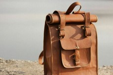 Sac à dos en cuir de chèvre