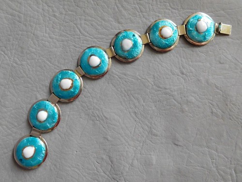 Bracelet ancien inox cabochon - ancien,