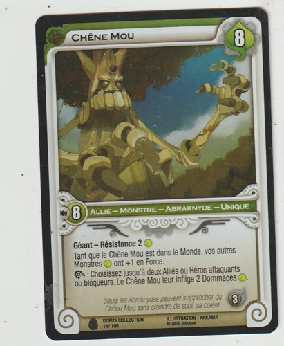 Carte wakfu tcg chêne mou - wakfu,