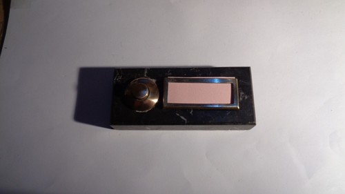 Sonnette rectangle marbre noir - sonnette,