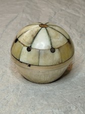 Boite Indienne Ronde en Os de
