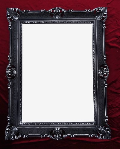 Miroir mural noir argent - miroir,
