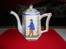 RARE Vintage H.B Henriot Quimper France Bretagne cafetière VG - Année 30 - 40