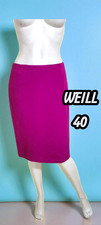 Weill Taille 40 Superbe jupe doublée rose fuschia en laine