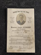 Avis de Décès 1919 - Soldat 