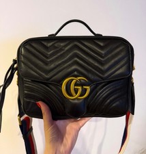 sac GUCCI GG MARMONT cuir noir