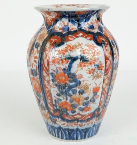 Vase côtelé japonais imari - japonais,