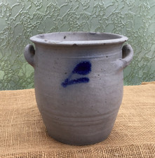 pot ancien grès Alsace poterie Betschdorf avec anses XXeme - H 18 cms