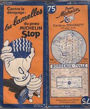 CARTE Michelin N°75 BORDEAUX-TULLE Figeac La Réole Mirombeau Bramtôme 1930-1940