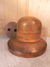 Lot  Anciens moules à chapeaux bois chapelier modiste collection déco brocante